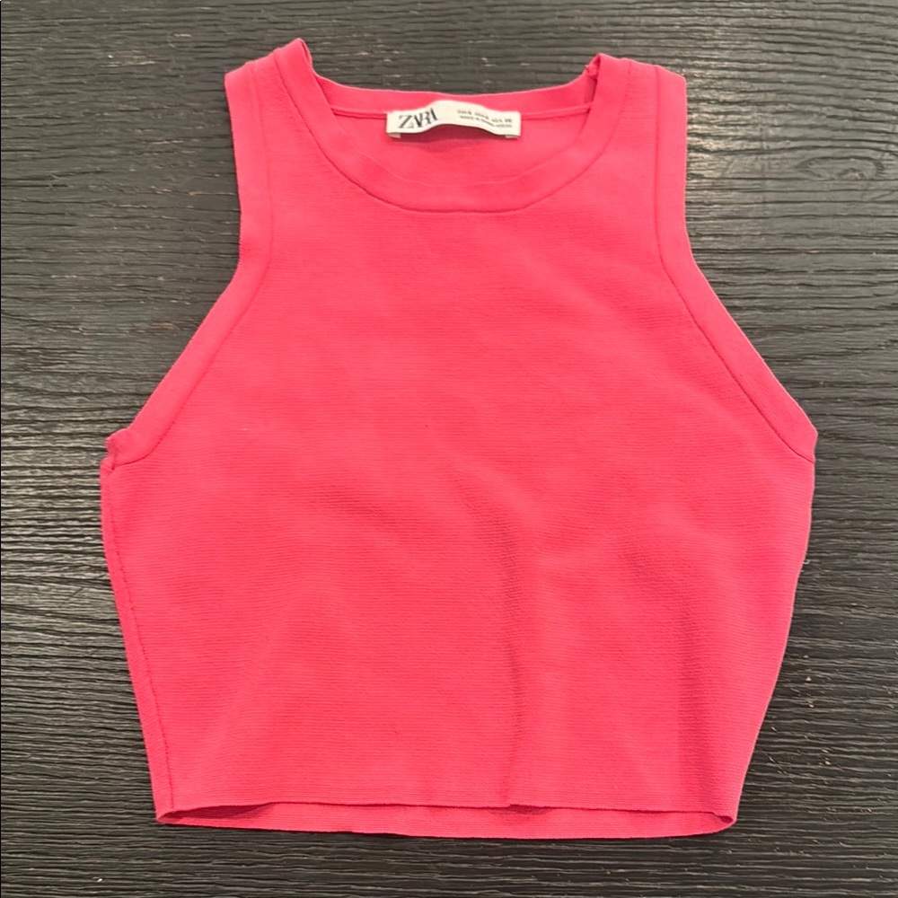 Zara Women's Pink Sleeveless Top